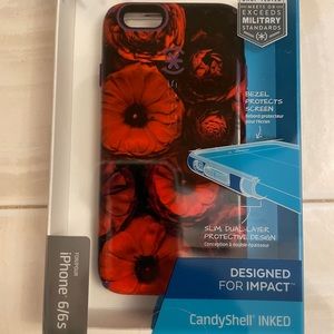 Speck CandyShell Inked iPhone6 or 6s Case. Red floral. BRAND NEW IN BOX!!!